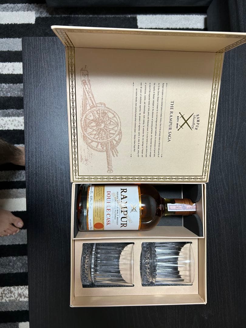RAMPUR DOUBLE CASK ウイスキー 750ml グラス付き