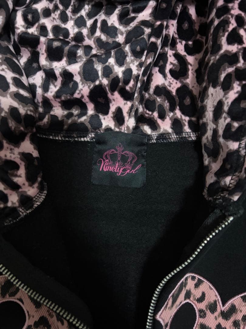 9090 レオパード柄 パーカー M