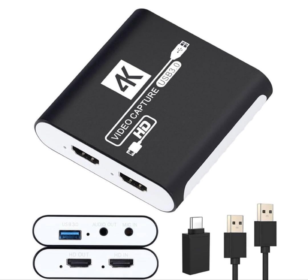 HDMI キャプチャーボード Switch対応 4K パススルー対応