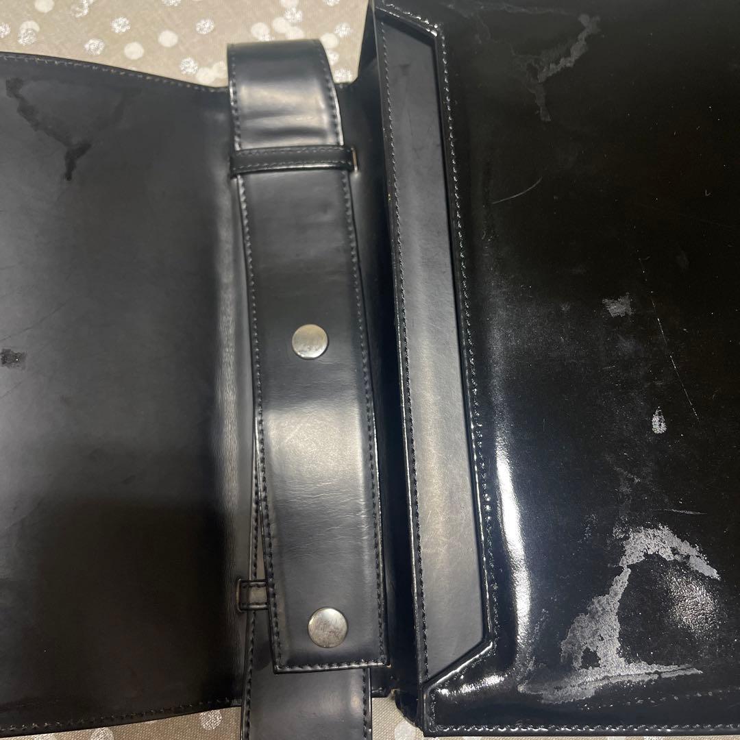 ティエリーミュグレー/エナメル✖️革のクラッチハンドバッグ/80年代ヴィンテージ！