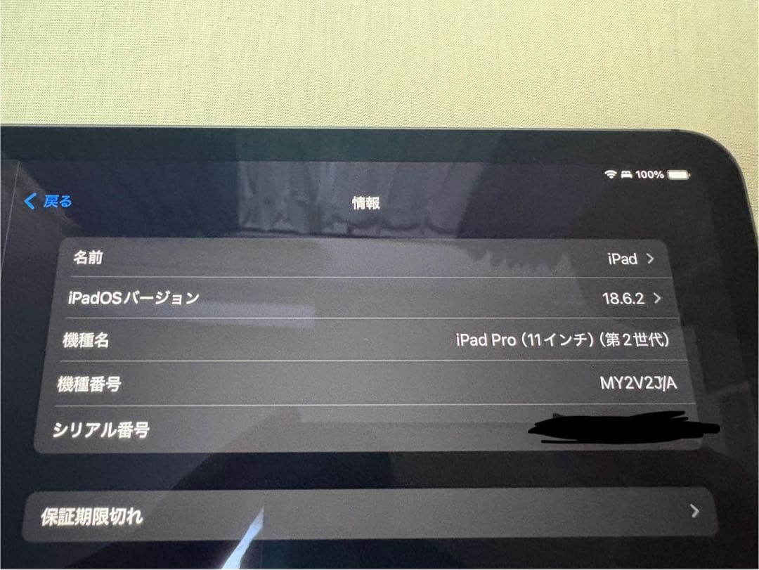 り*ご様 ipad pro 11インチ 第二世代 128GB 画面割れ有 ジャン