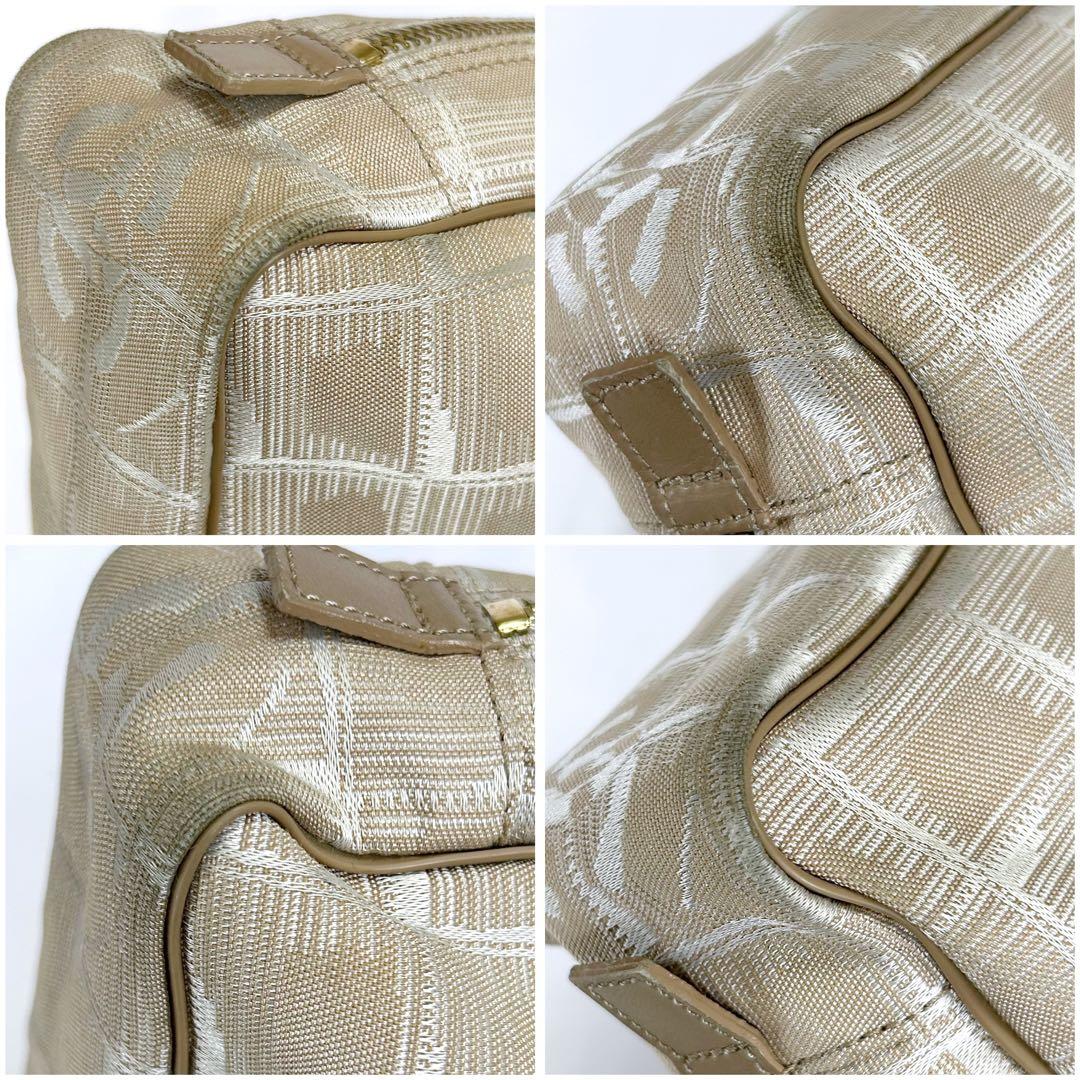 シャネル　ニュートラベルライン　トートバッグ　トップハンドル　ベージュ