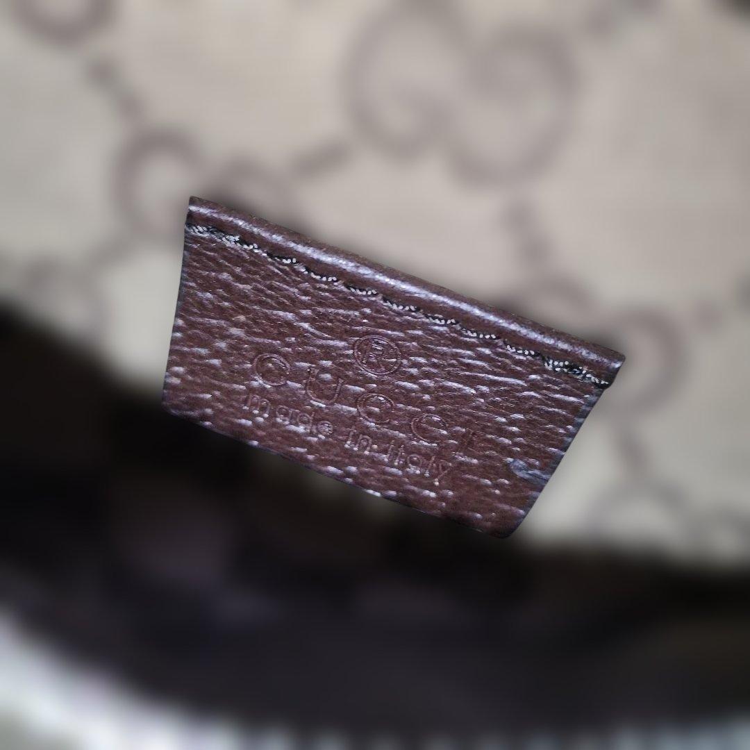 GUCCI ウエストポーチボディバッグGGキャンバス シェリーラインブラウン