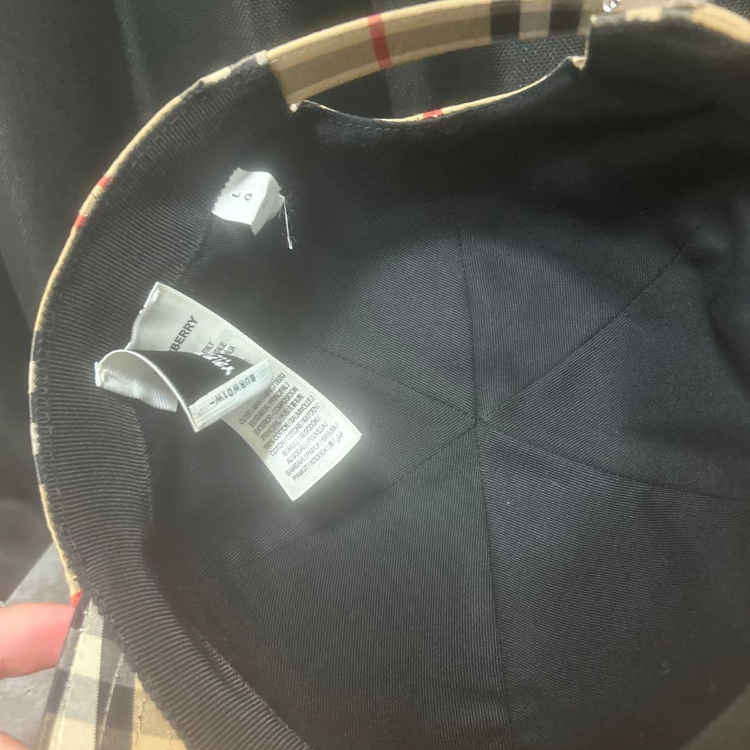 BURBERRY チェック柄 ベースボールキャップ Lサイズ