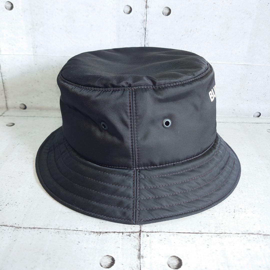 【良品】 BURBERRY バケットハット Sサイズ ブラック ユニセックス
