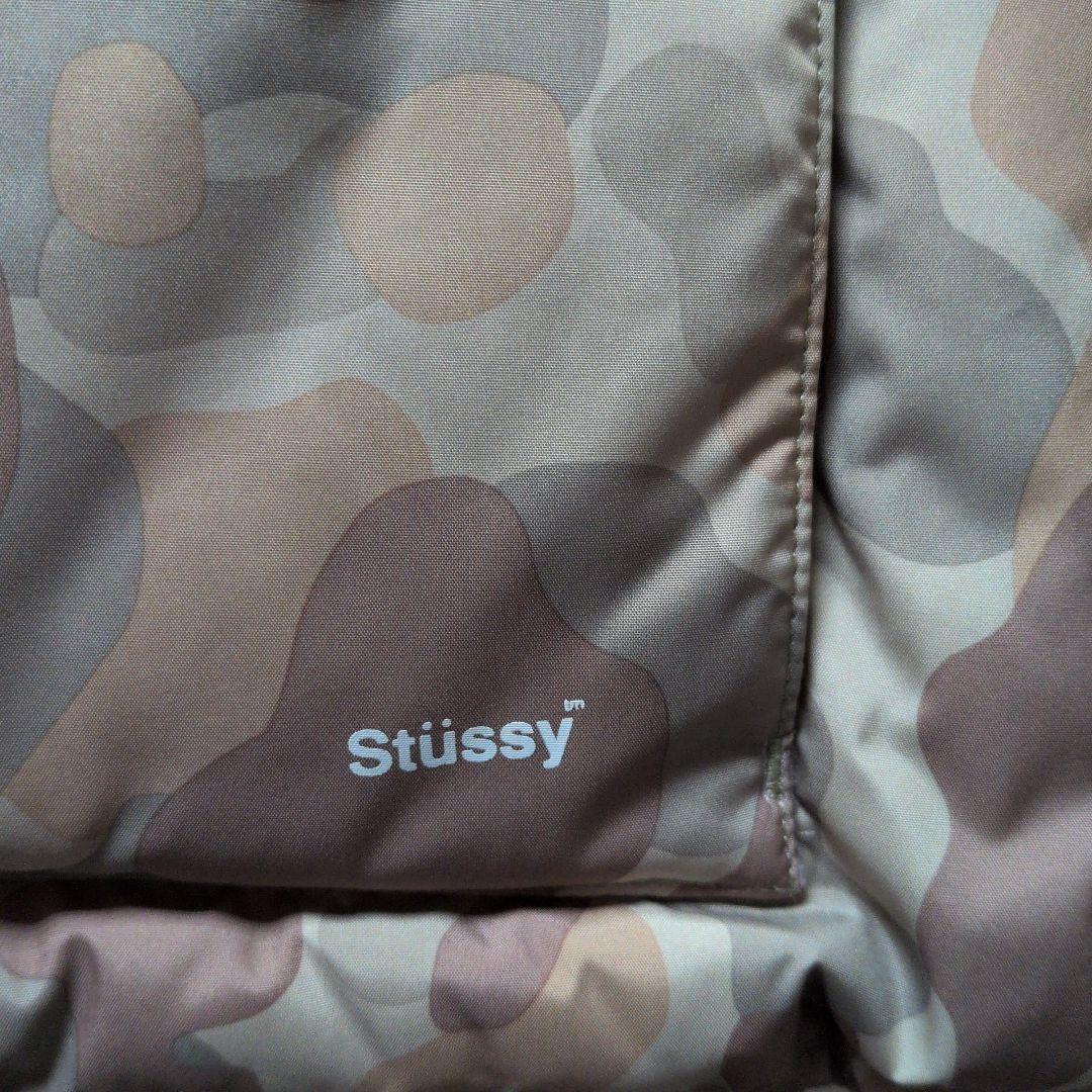 STUSSY カモ柄 ダウンベスト Lサイズ 汚れ確認1500円引き