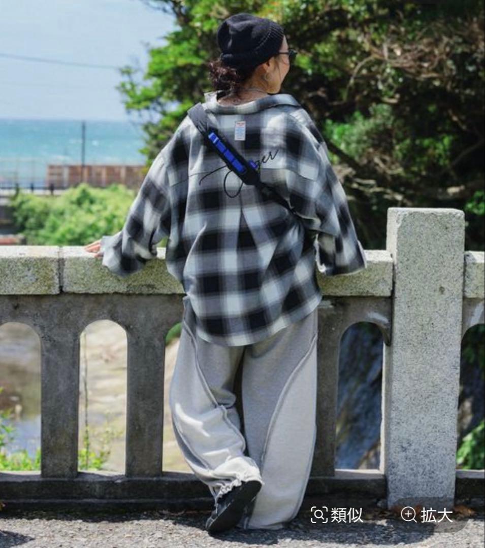 ニコアンド　新品 bewithM Misayoカラフルチェックシャツ モノトーン