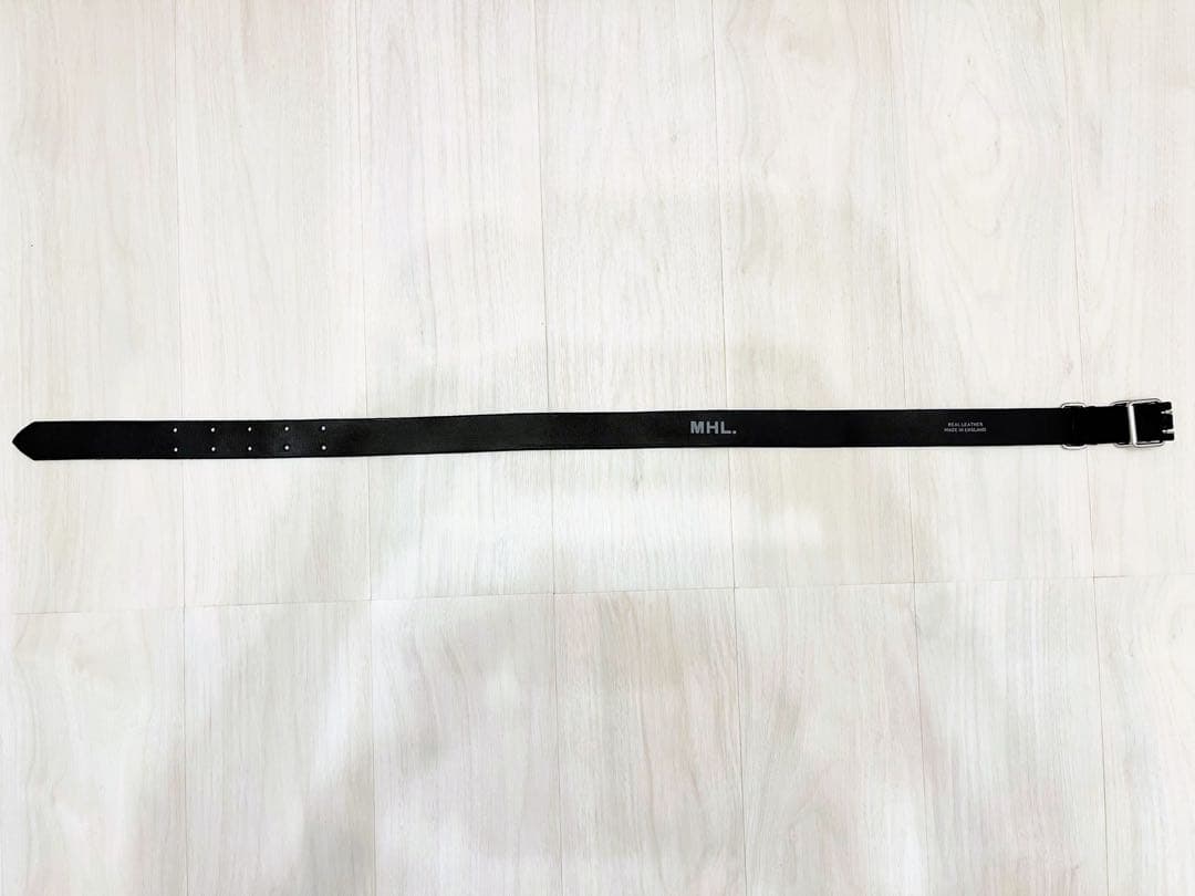 エムエイチエル　レザーベルト　MHL. DOUBLE PRONG BELT