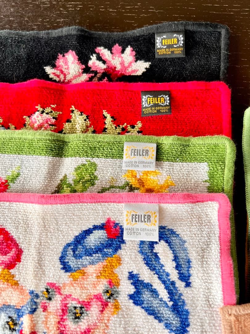 新品未使用　FEILER タオルハンカチ8枚 E:J-Support計9枚セット