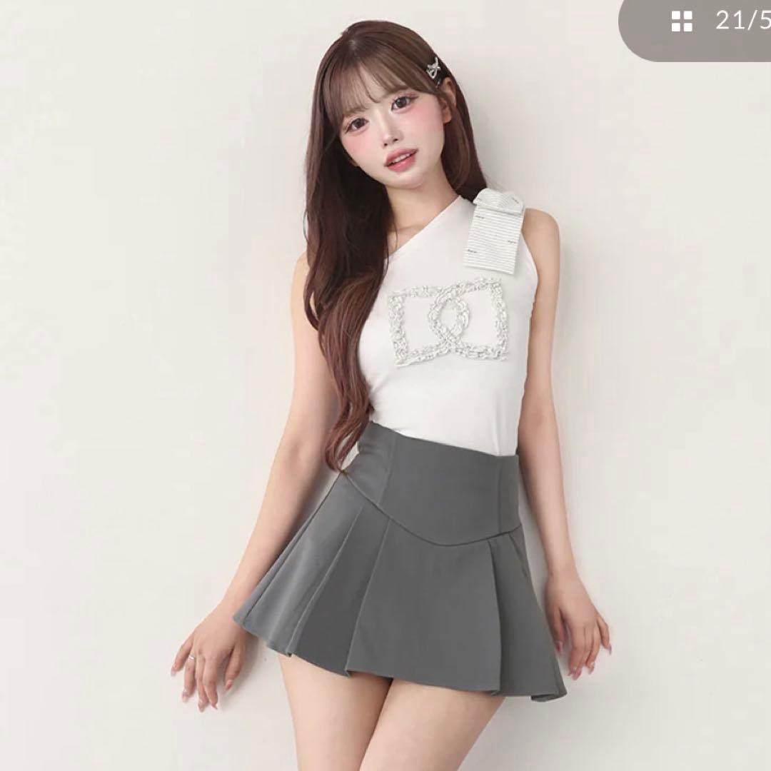 Darich 美シルエットミニスカート GRY