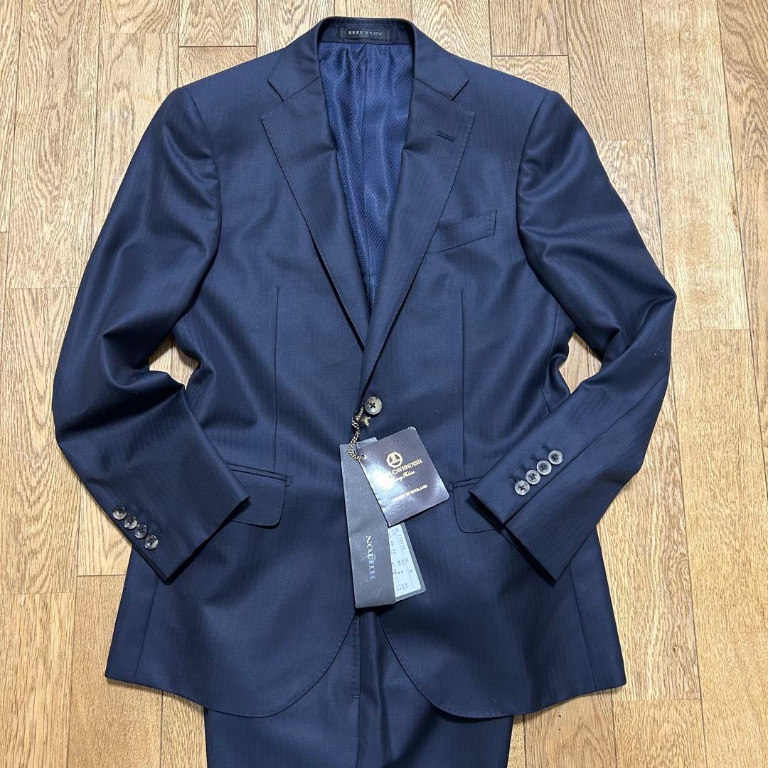 【新品未使用】HILTON ウール＆シルク ビジネス スーツ イギリス生地使用