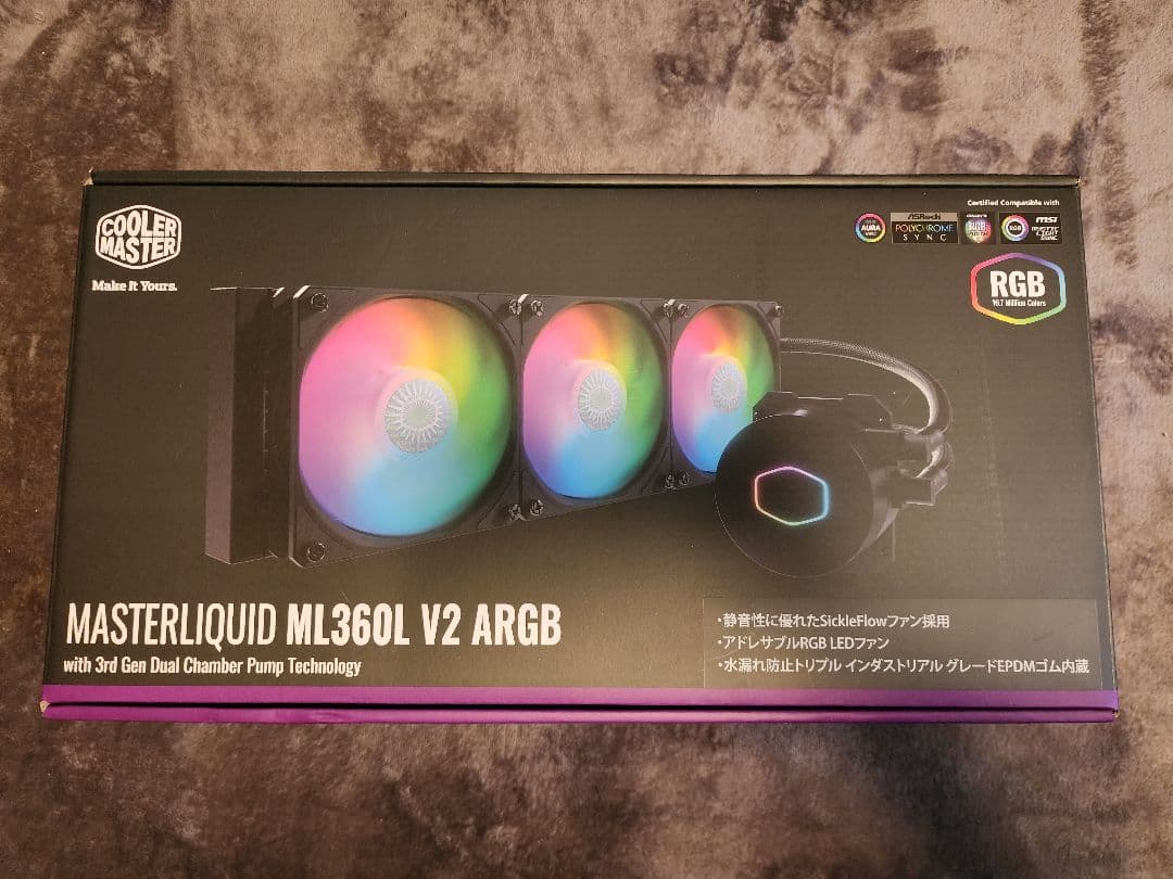 未使用 MASTERLIQUID ML360L V2ARGB 水冷CPUクーラー