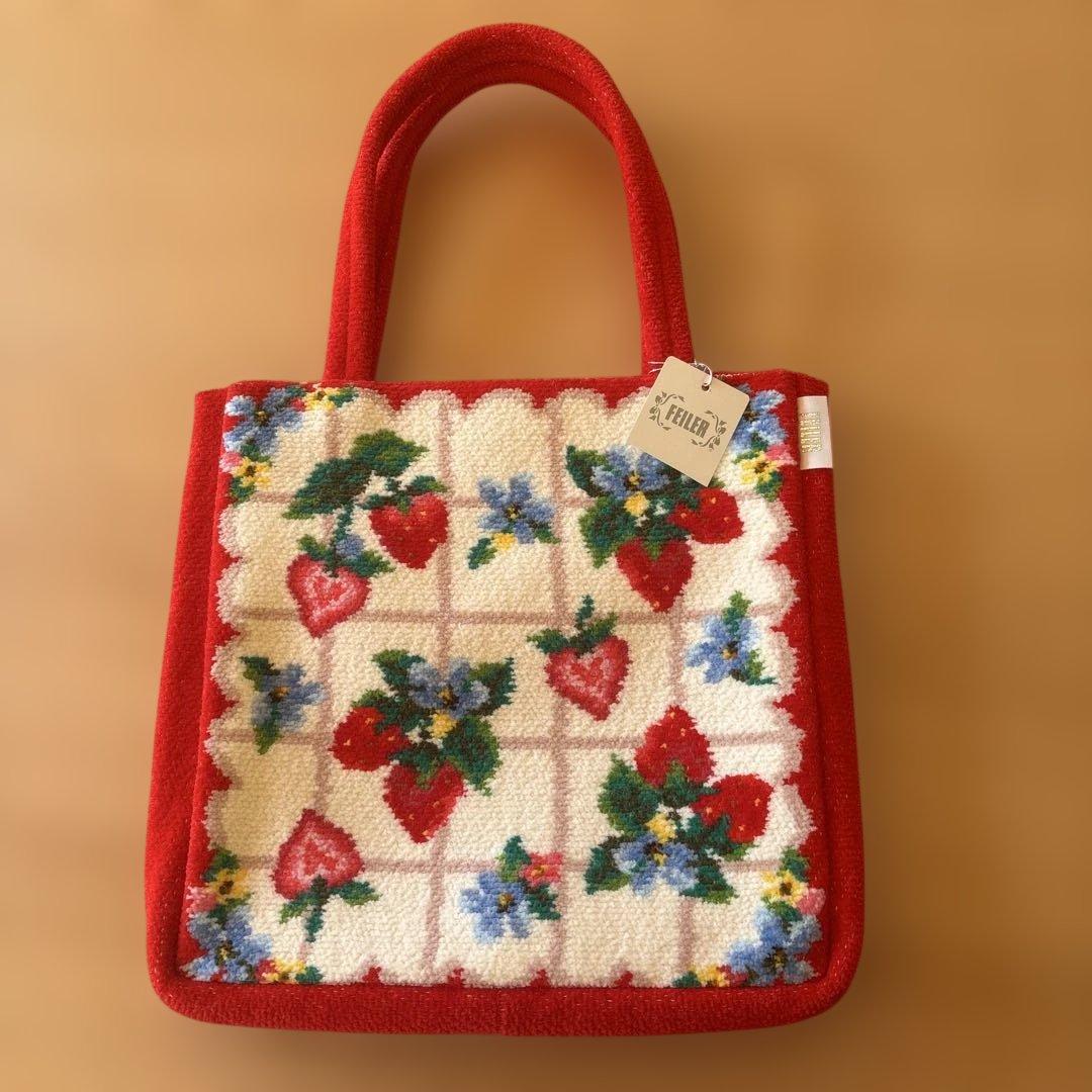 【新品】FEILER ストロベリーフィールド♡バッグとポーチ　2点セット
