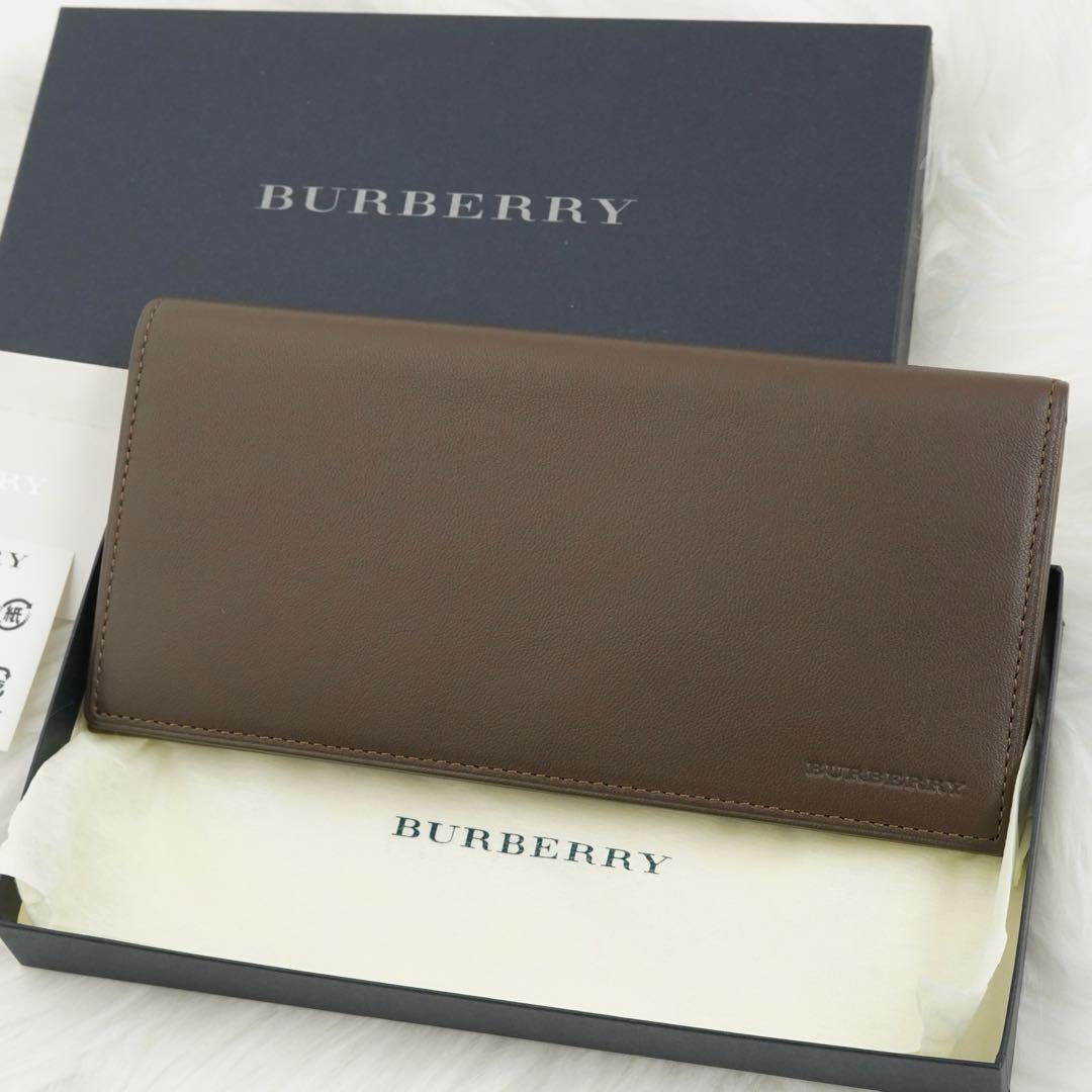 新品未使用品　箱付き　BURBERRY LONDON 長財布　ノバチェック　茶