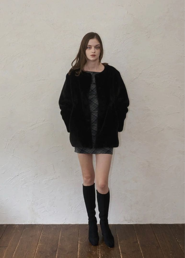 WAISTMARK ECO FUR COAT ♡ yilon