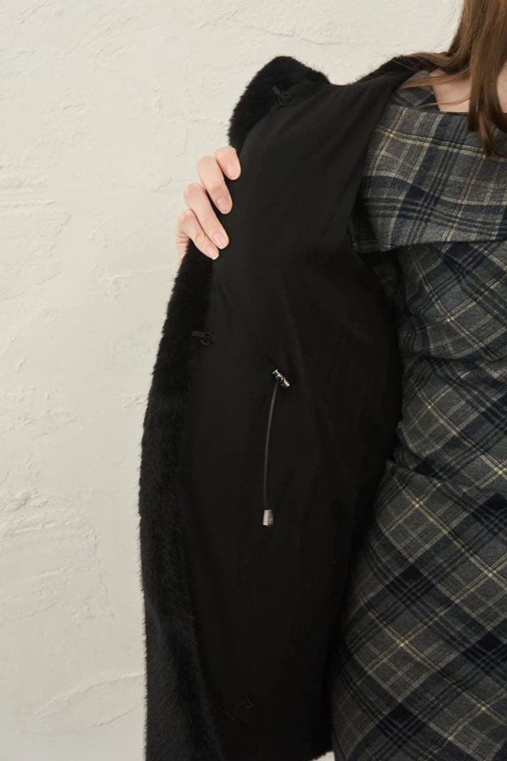 WAISTMARK ECO FUR COAT ♡ yilon