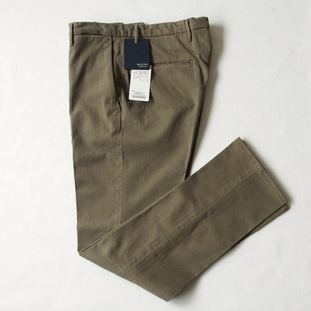 ★新品★ INCOTEX　スリムフィット 30型 チノ パンツ スラックスW78