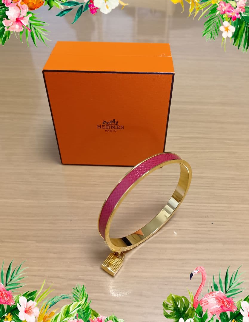 HERMES✨️美品❋ケリー バングル レザー 赤❋