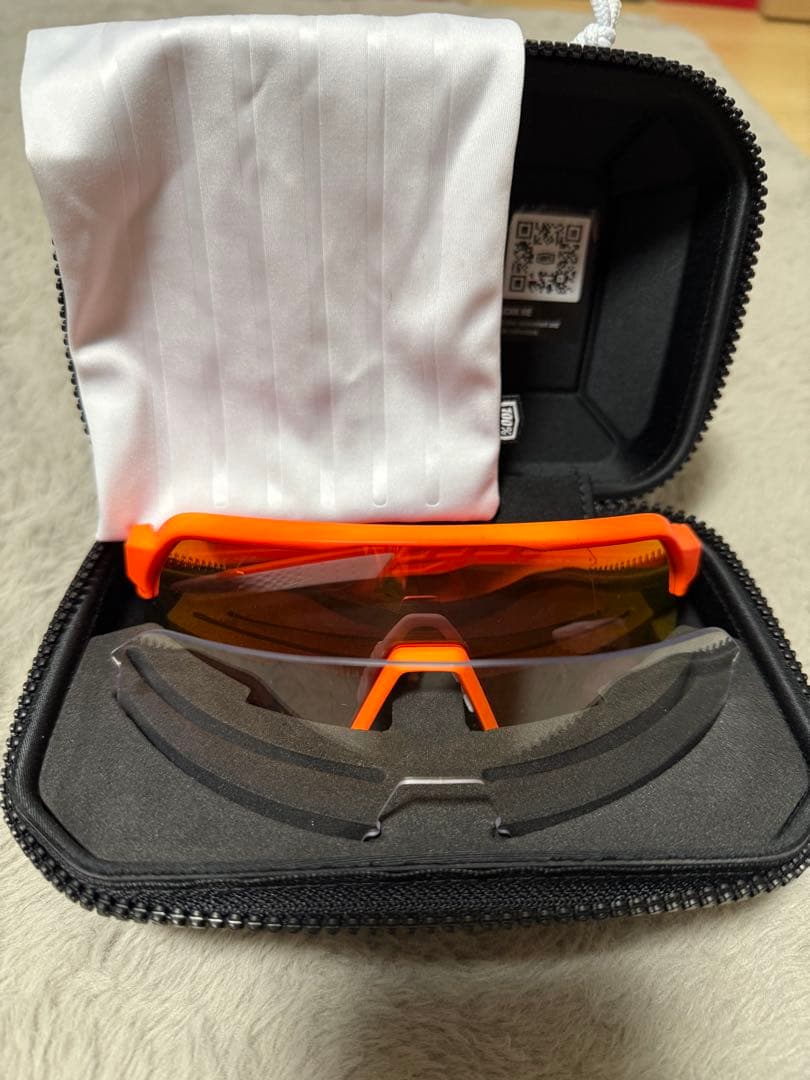 100% S3 サングラス オレンジ