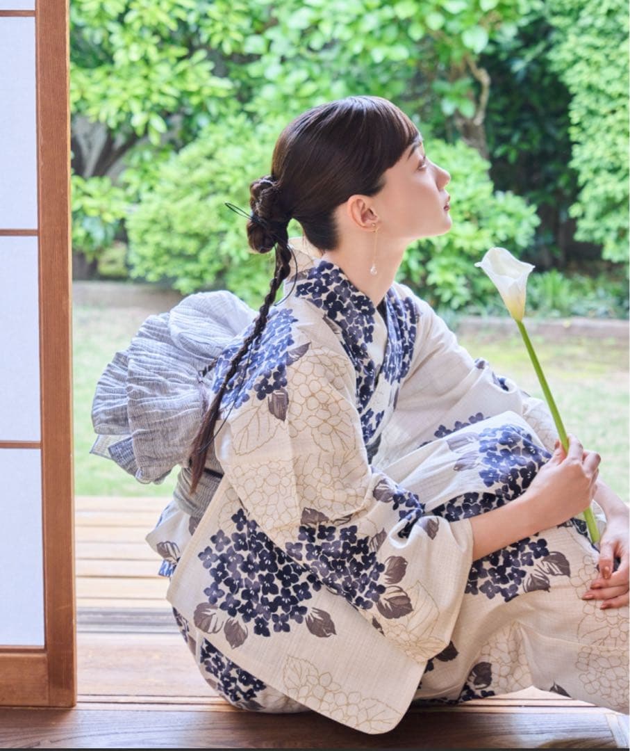 hinari × utatane浴衣セット 紫陽花