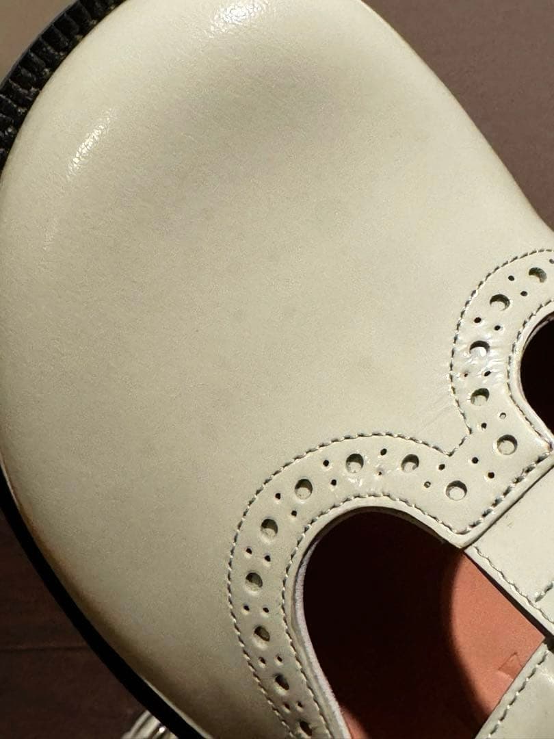 LOEWE メリージェーンミュール（38サイズ、ピスタチオ色）