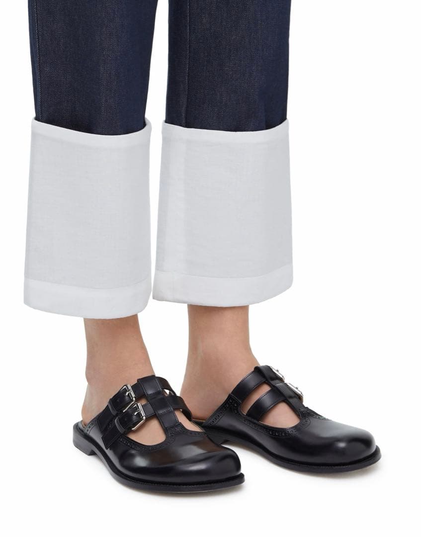 LOEWE メリージェーンミュール（38サイズ、ピスタチオ色）