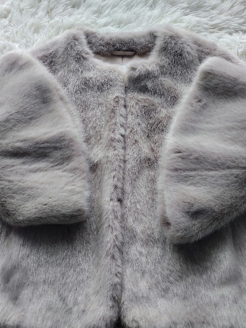 未使用級♡ANAYI アナイ ふわふわ♡ フェイクファーコート ショート丈 38