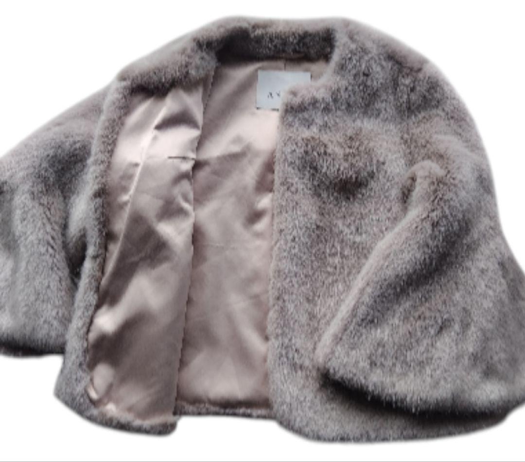 未使用級♡ANAYI アナイ ふわふわ♡ フェイクファーコート ショート丈 38