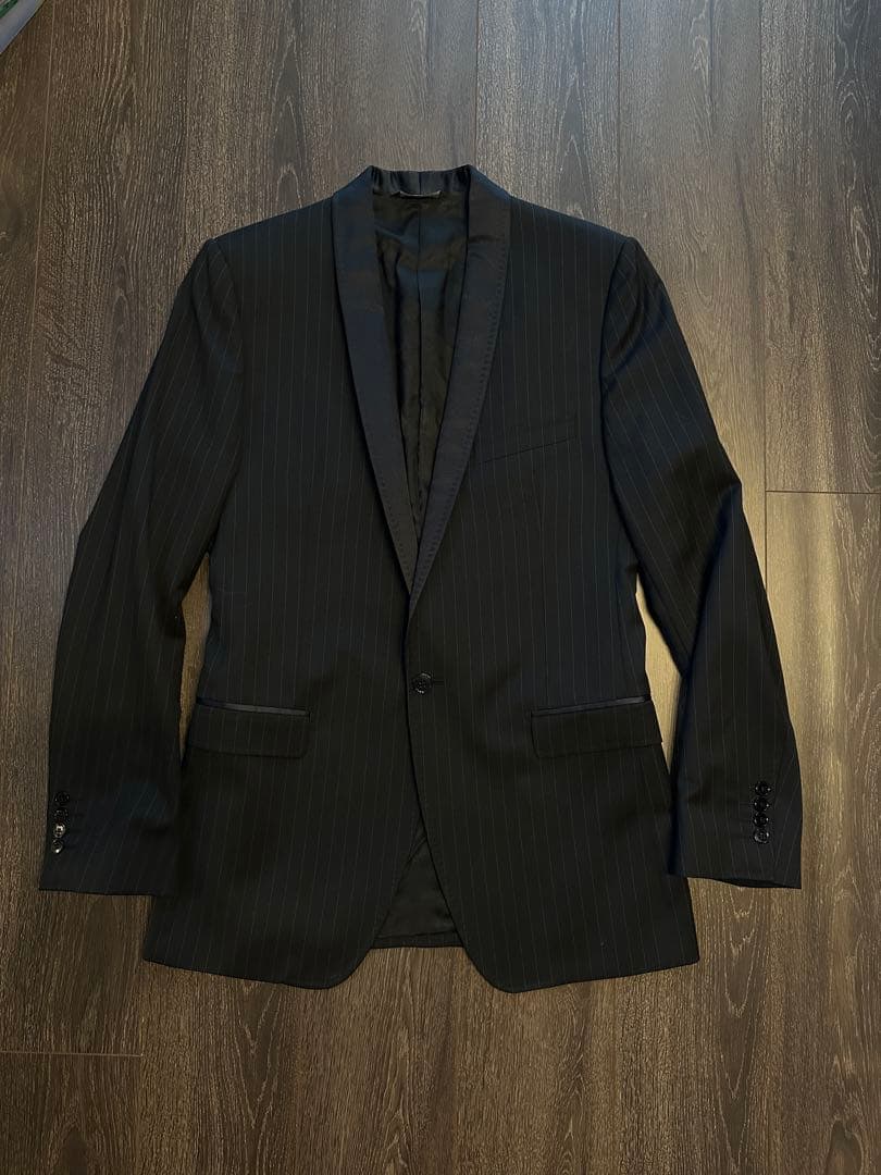 DOLCE & GABBANA ブラックストライプ テーラードジャケット