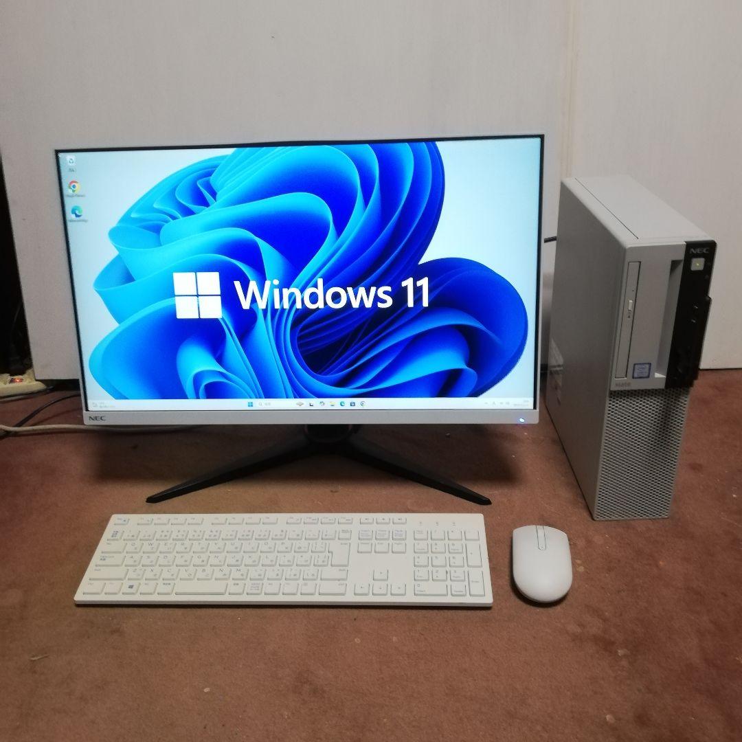 NEC Win11正式対応 スリムPCと 超狭枠24インチモニター のセット