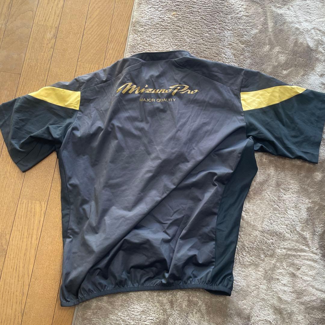 MizunoProウェア3点セット　ブラック/ゴールド Oサイズ
