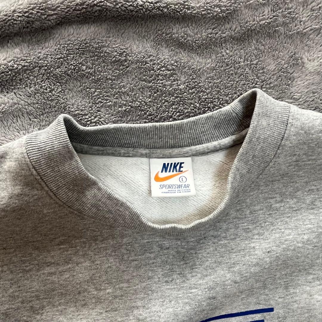 s*様 ★希少レア★NIKE ナイキ ゴツナイキ スウェット L グレー センタ