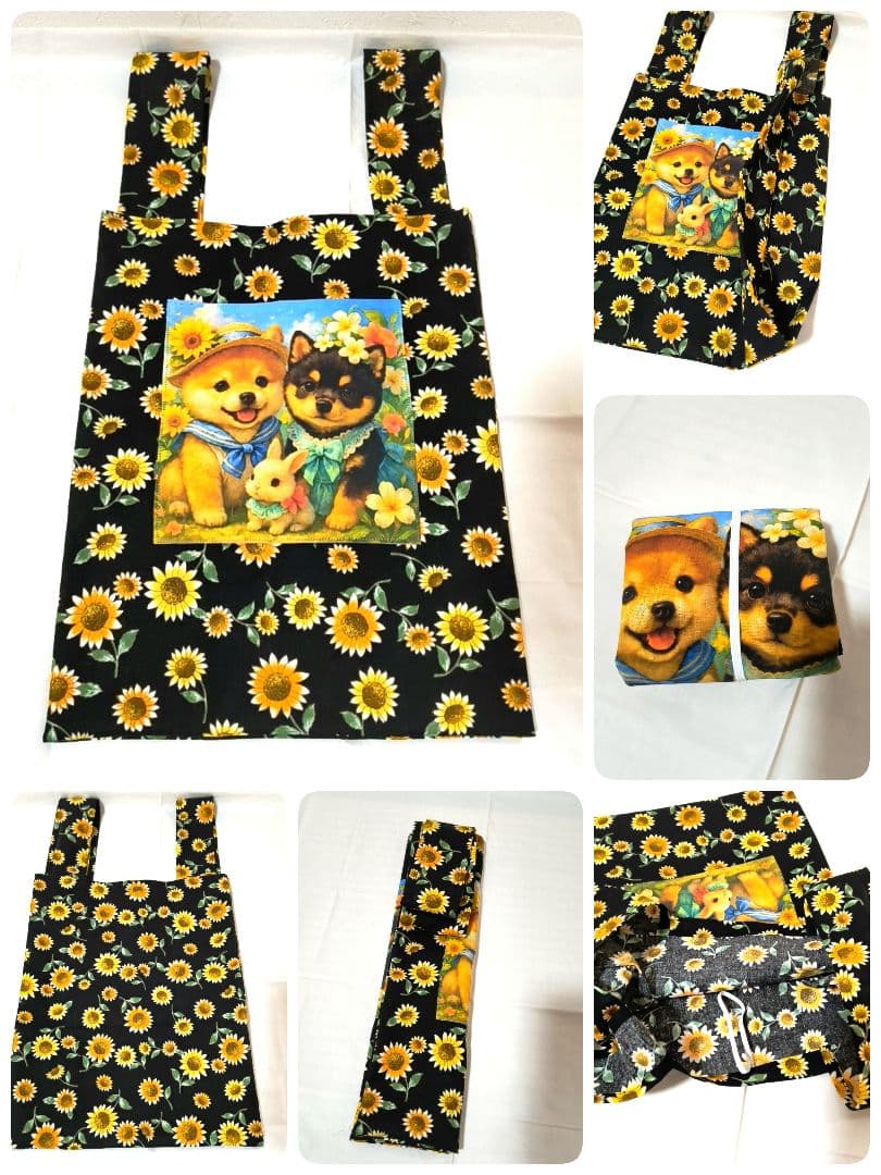 豆柴助様】ハンドメイドオーダー★柴犬★ハンカチ&エコバッグ&ストラップ　8点