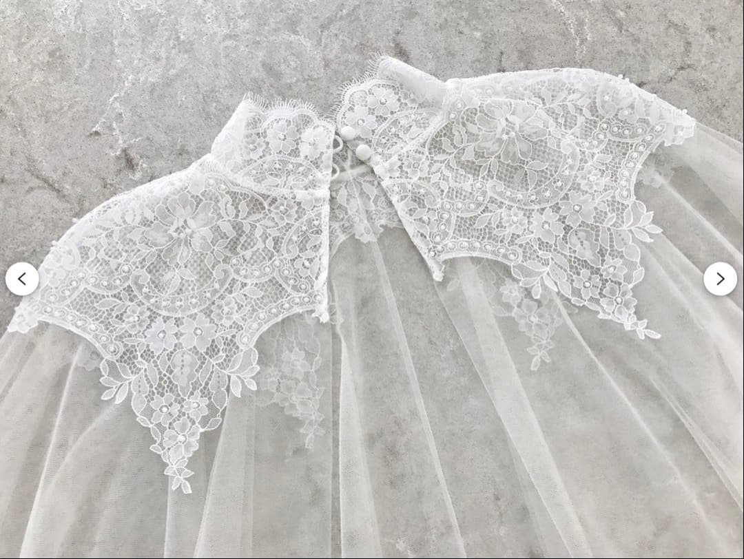 最終値下】定価62,418円 ウエディングケープ＋VERA WANGハンガー付き