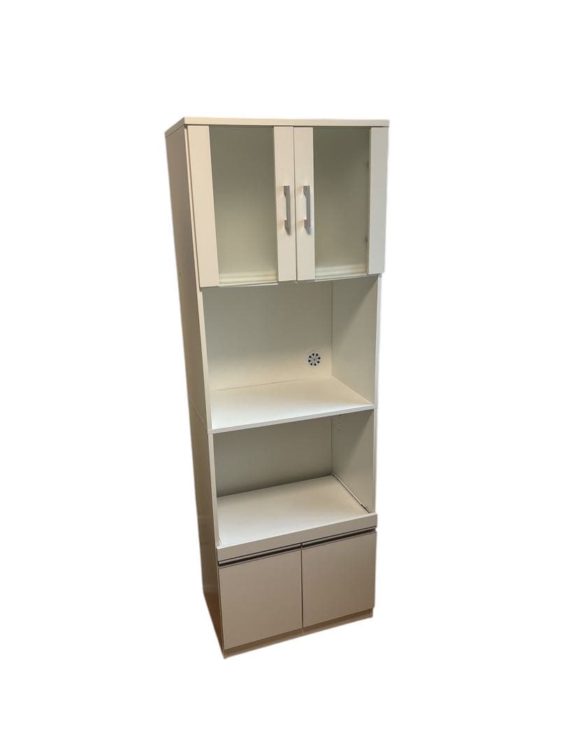 【送料込/組立済】ニトリ レンジボード 食器棚 キッチンボード 白