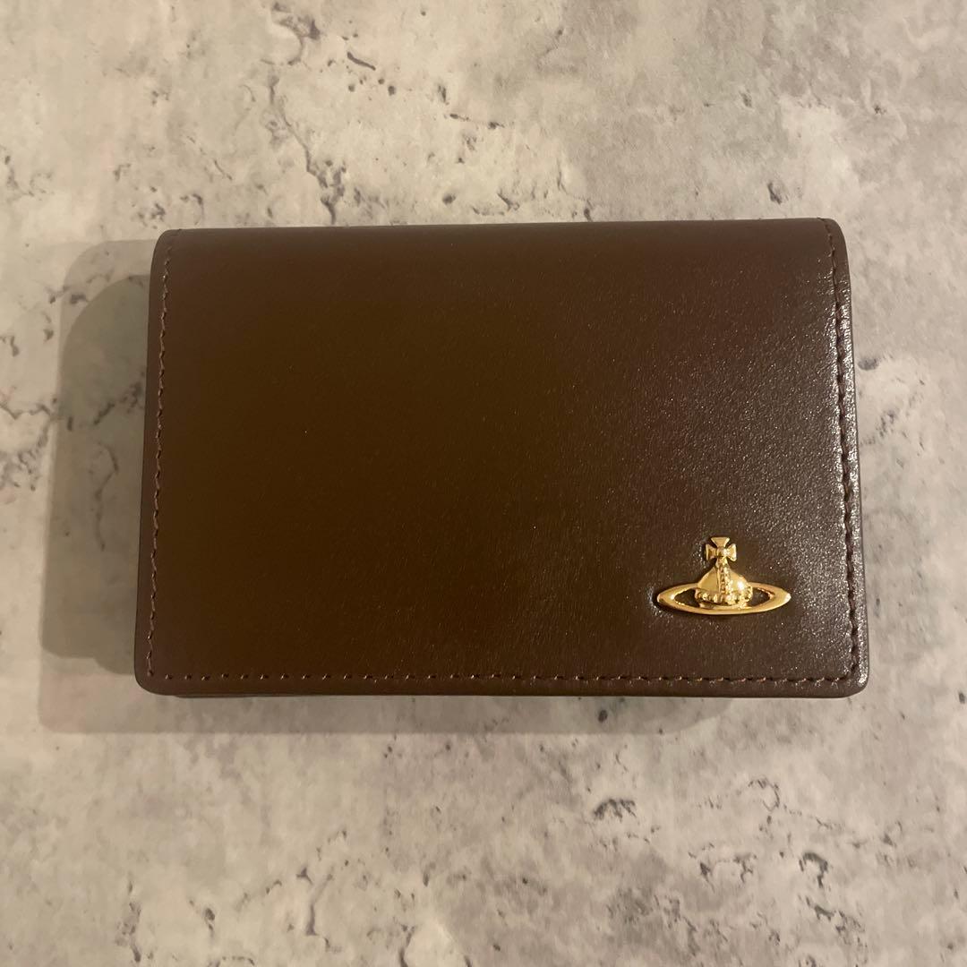 【未使用×箱あり】ヴィヴィアンウエストウッド 名刺入れ／ブラウン／レディース向け