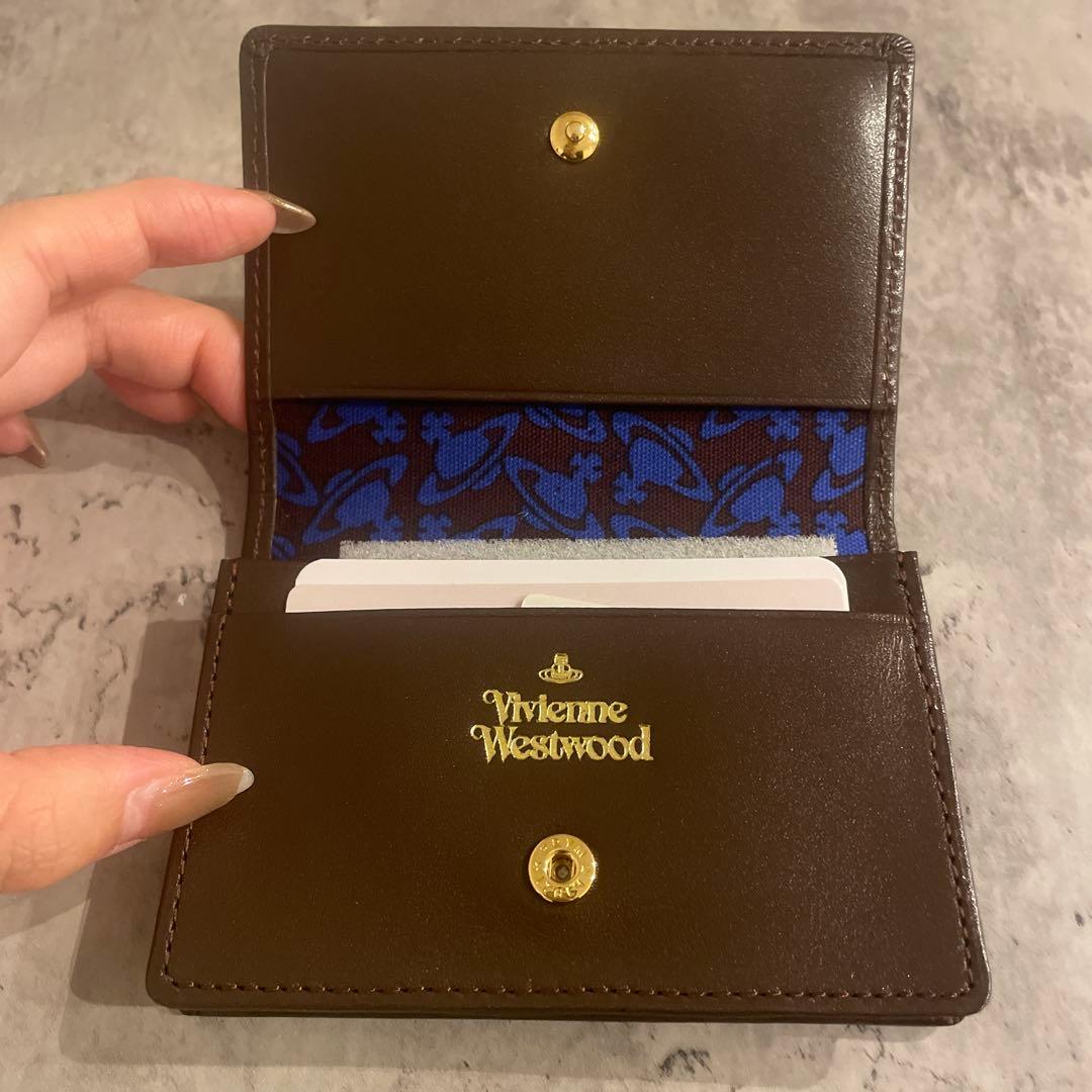 【未使用×箱あり】ヴィヴィアンウエストウッド 名刺入れ／ブラウン／レディース向け