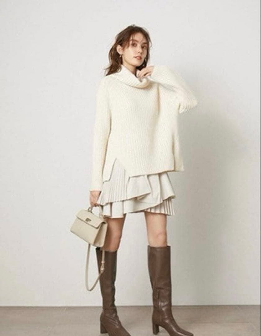 SNIDEL スナイデル フリルコンビニットワンピース