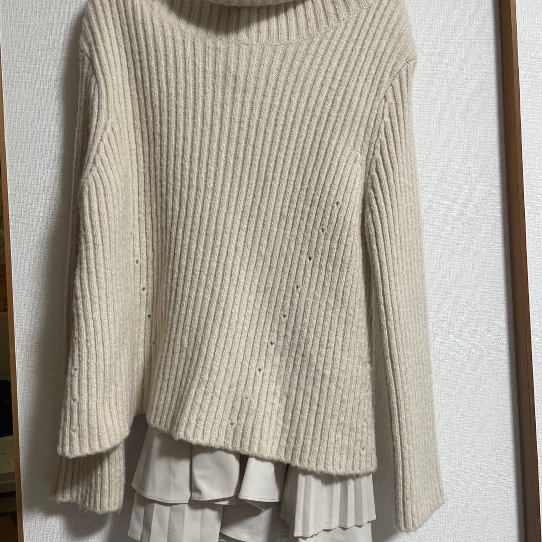 SNIDEL スナイデル フリルコンビニットワンピース