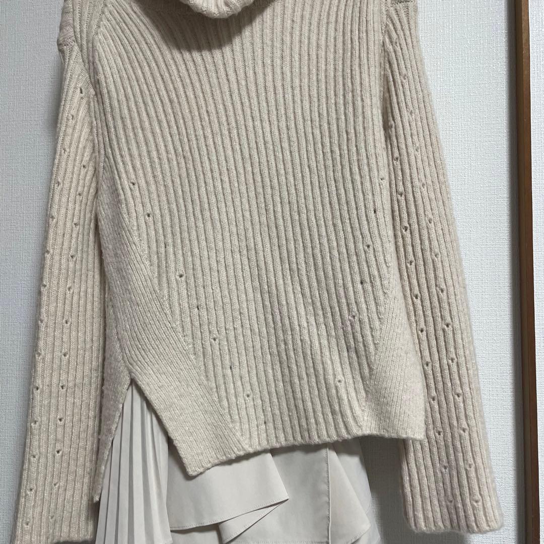 SNIDEL スナイデル フリルコンビニットワンピース