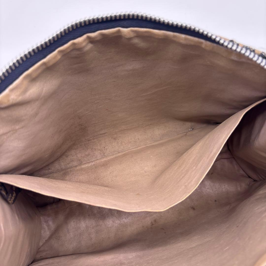 希少　Dior ディオール ポーチバッグ トロッター柄 クラッチ　ネイビー