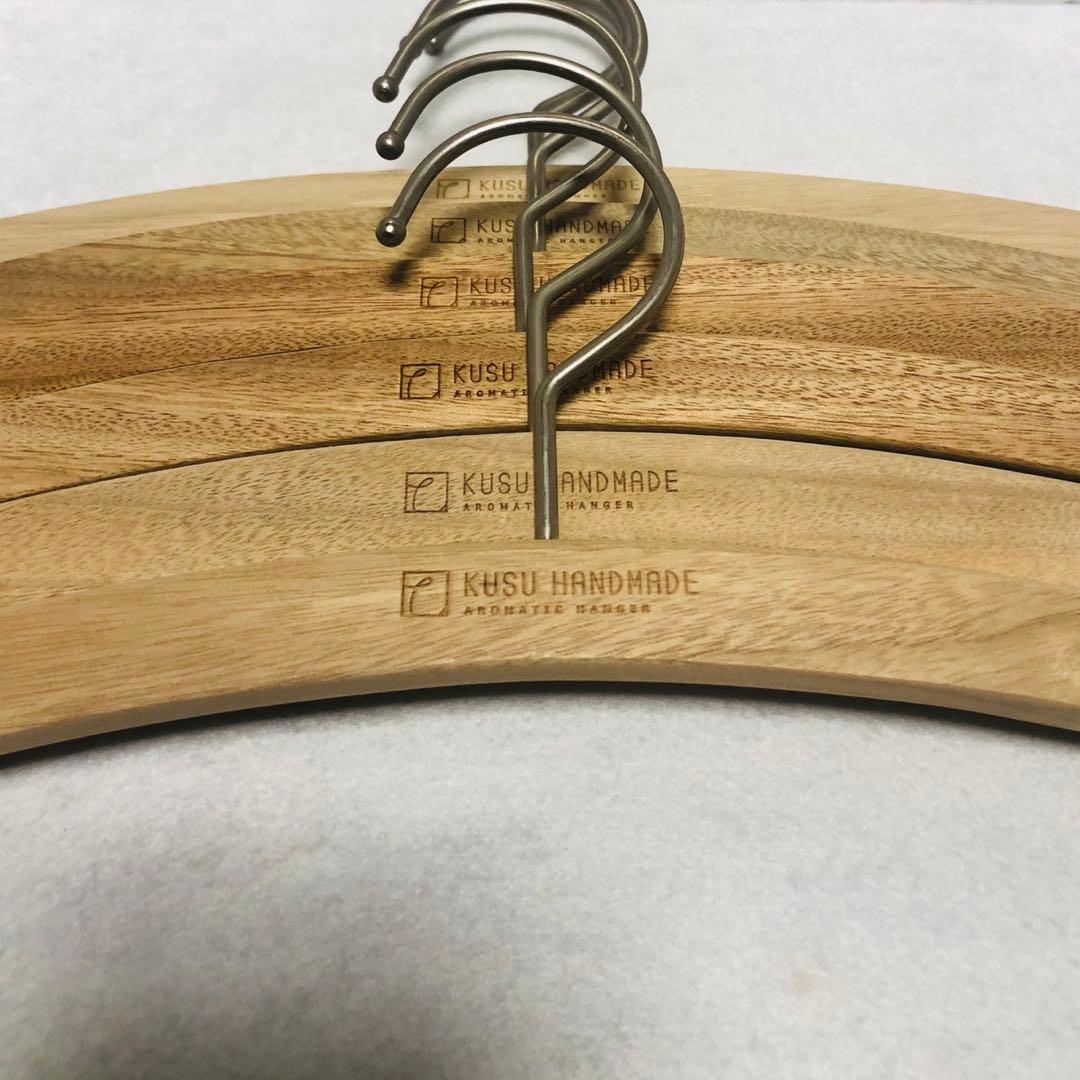 KUSU HANDMADE くすのき三日月ハンガー 42cm 6本セット