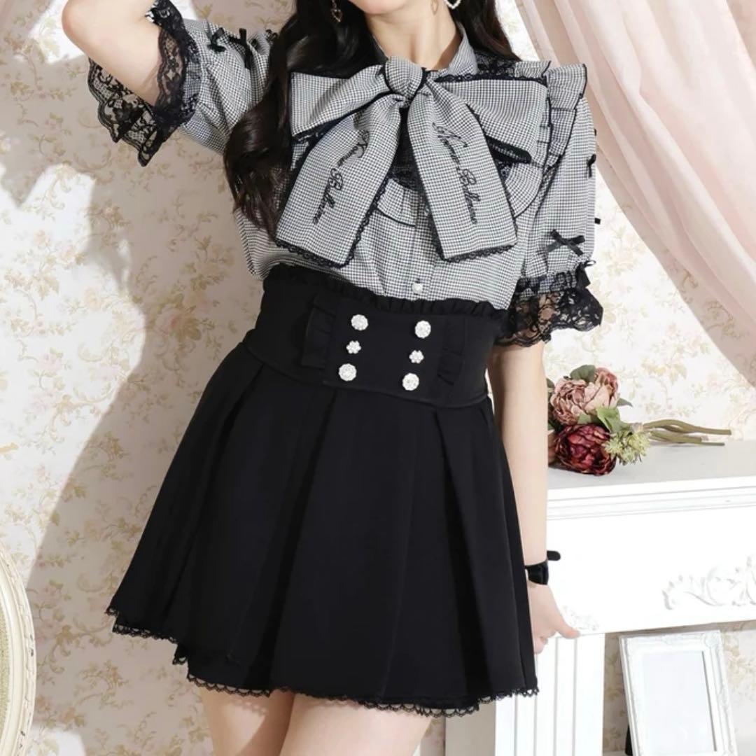 地雷 マーズ リボン オフショル ブラウス ノエミー スカパン セットアップ ❤︎