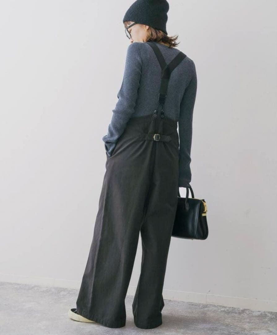 スピックアンドスパン　サスペンダー付きワーカーパンツ