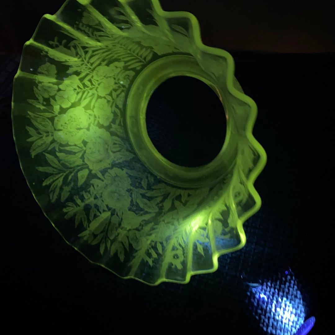 アンティーク　ビクトリアン　ガス燈　ガラスシェード　ペンダントライト灯具付き