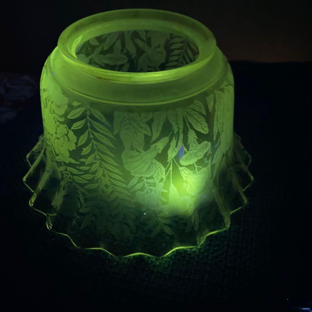 アンティーク　ビクトリアン　ガス燈　ガラスシェード　ペンダントライト灯具付き