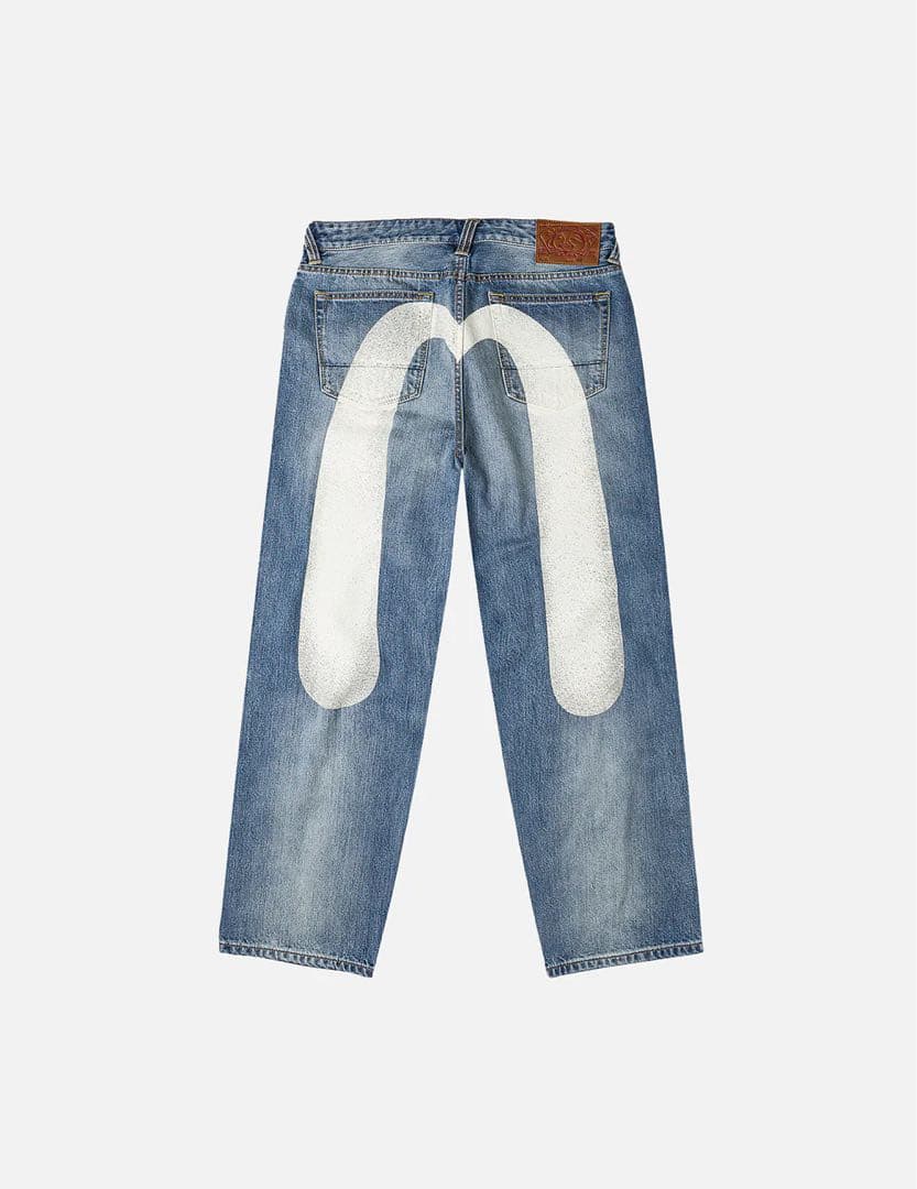 額*縁様 EVISU Ecru Daicock Print Loose Fit