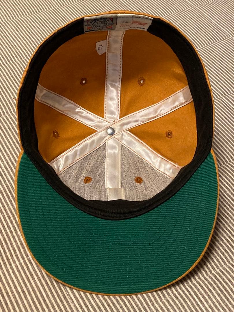 完売！ エベッツフィールドフランネルズ　キャップ　チノツイル　ゴールドブラウン