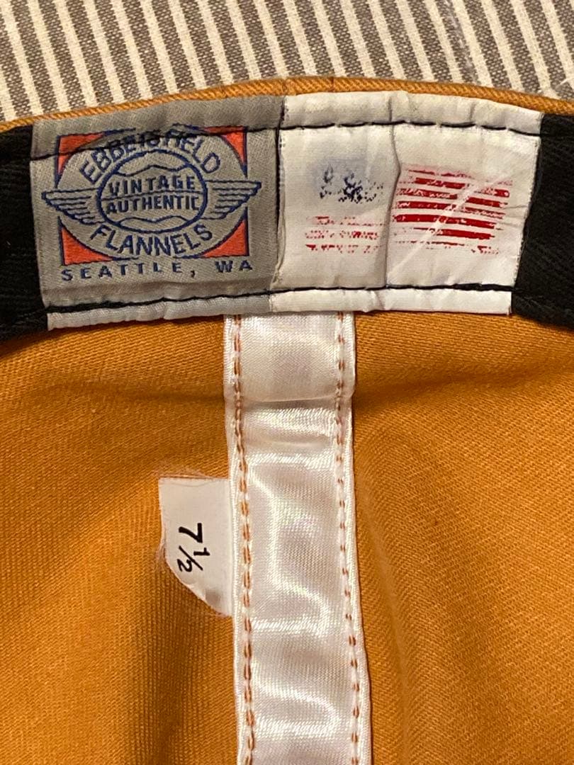 完売！ エベッツフィールドフランネルズ　キャップ　チノツイル　ゴールドブラウン