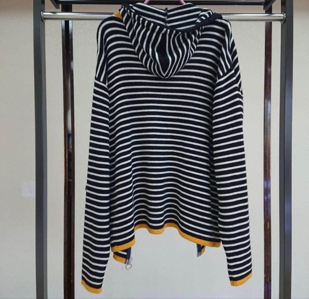 コムデギャルソン　ボーダー　ニット　フーディー